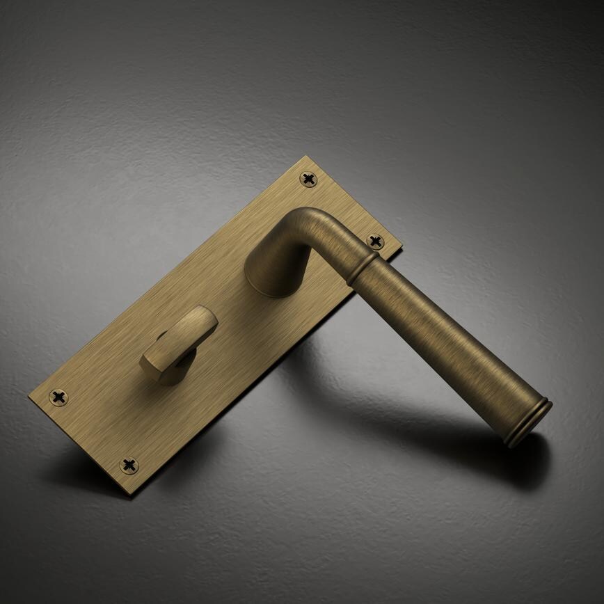 Arno Bathroom Backplate Antique Brass Studio