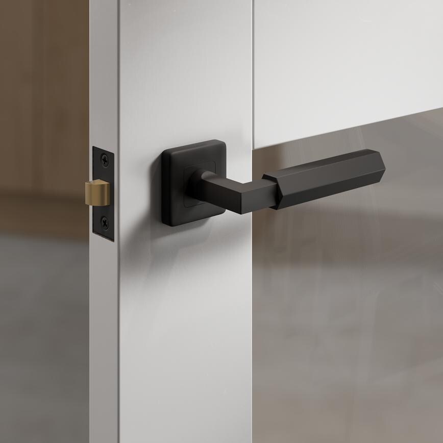 Tanaro Heag Onal Lever On Rose Matt Black Situational