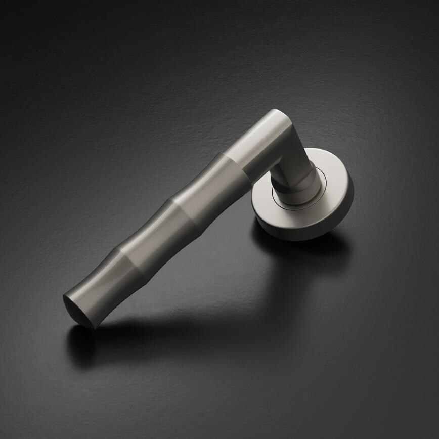 Bamboo Satin Nickel On Rose Studio