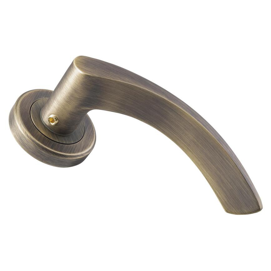Carlisle Brass Serozzetta Olivier Antique Brass Fire Rated Lever on Rose Pair