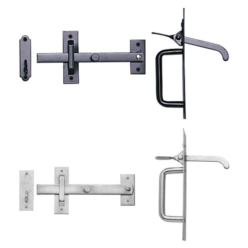 Black and Galvanised Suffolk Latch