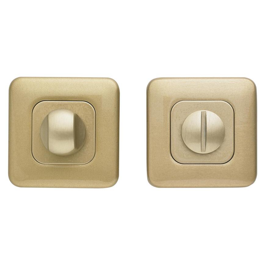 DFU0887 Satin Brass Bathroom Turn Square Cut Out