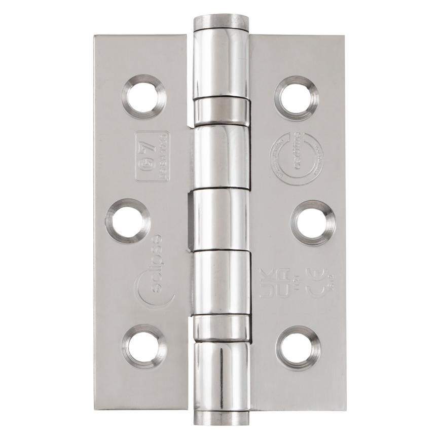 Eclipse 76mm Polished Stainless Steel Grade 7 Ball Bearing Fire Door Hinge