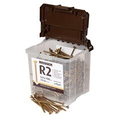 Reisser R2 Pozi Countersunk Yellow Passivated Woodscrews