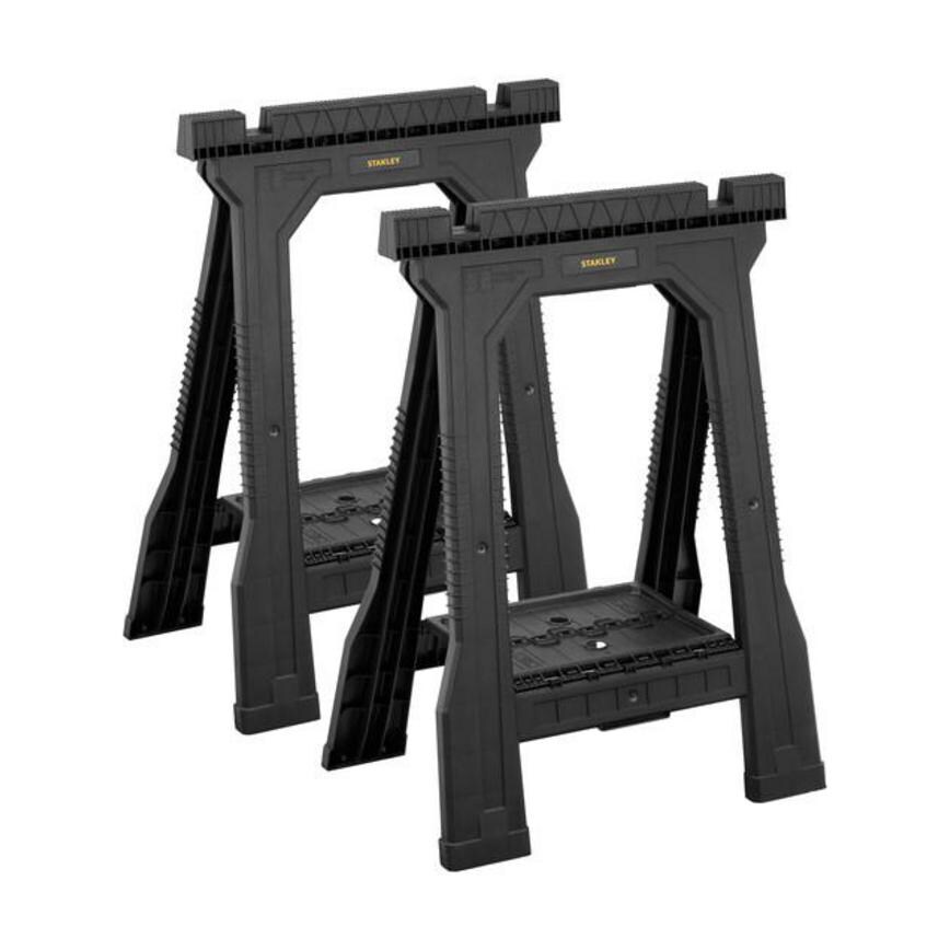Stanley STST1-70355 Plastic 571mm Junior Folding Sawhorse Pack of 2
