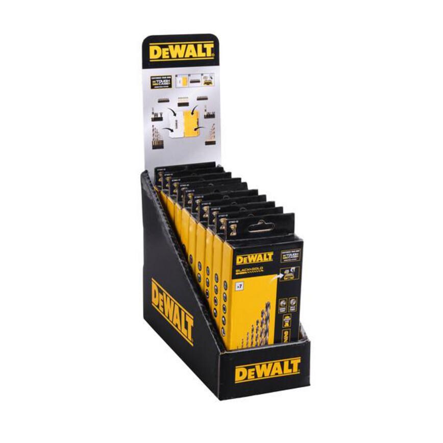 DeWalt Black & Gold Multi Construction Drill Bits 7 Piece  Set