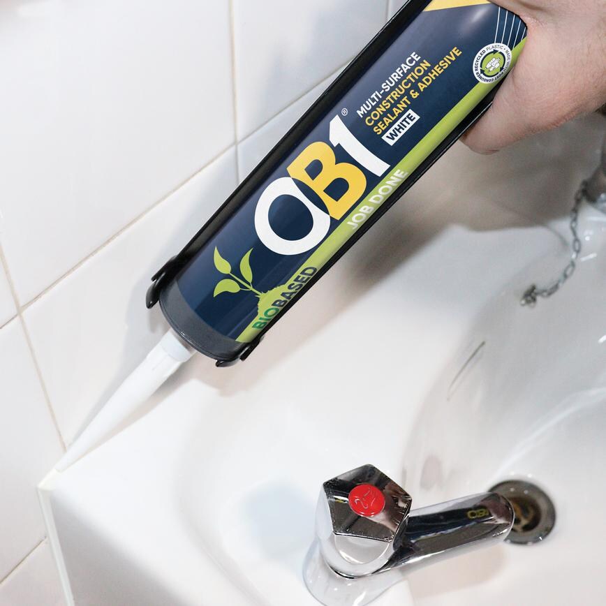 OB1 BioBased Multi-Surface Construction 290ml White Adhesive and Sealant