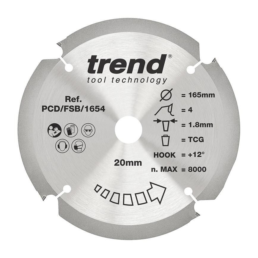 TLS0745 Trend 165mm x 20mm 4T Multi Material Circular Saw Blade 