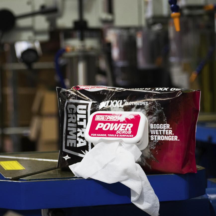 Ultragrime Powerscrub XXL Clothwipes 80pk