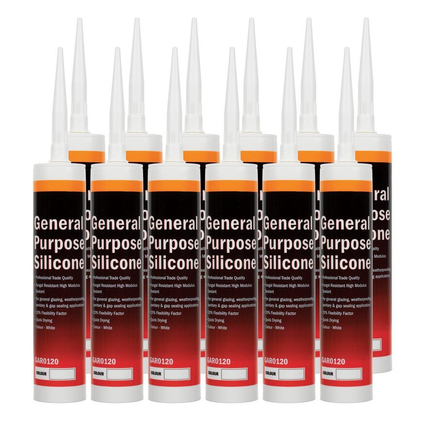 Howdens GAR120 310ml White General Purpose Sealant Pack of 12