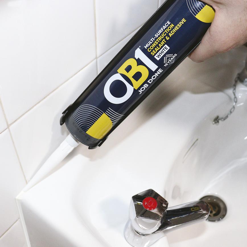 OB1 White Indoor Sink Sealing