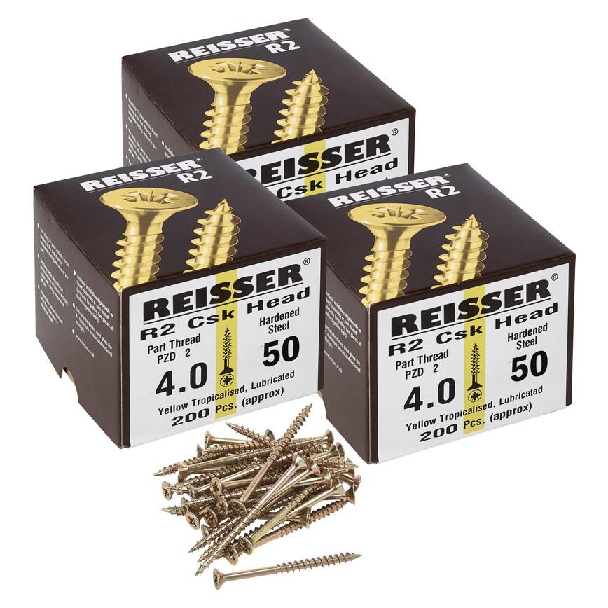 Reisser 4 x 50mm Screws Pack of 200