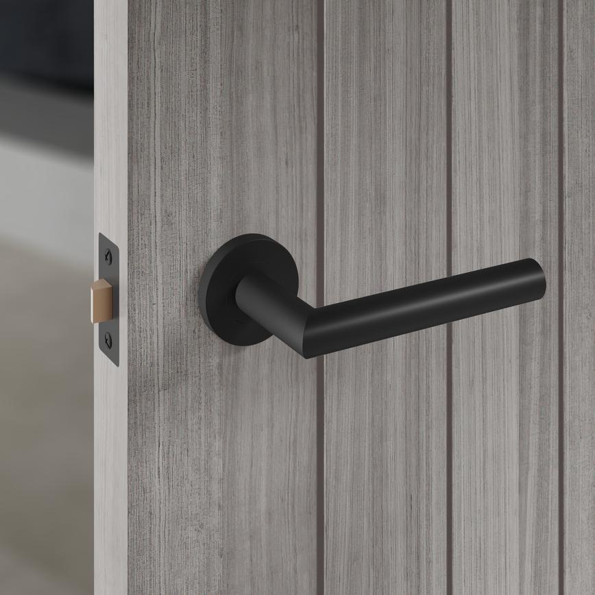 Holdenby Grey Laminate 2'3'' and  Mitred Lecco Matt Black Handle Pack Came