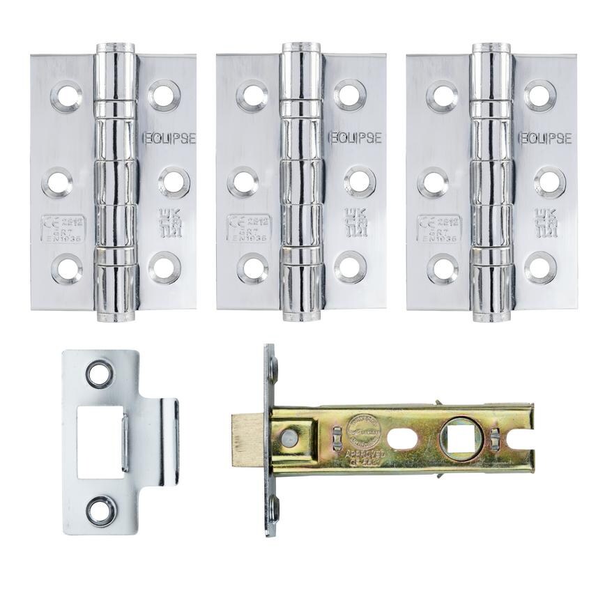 Polished Chrome Premium Hinge Pack