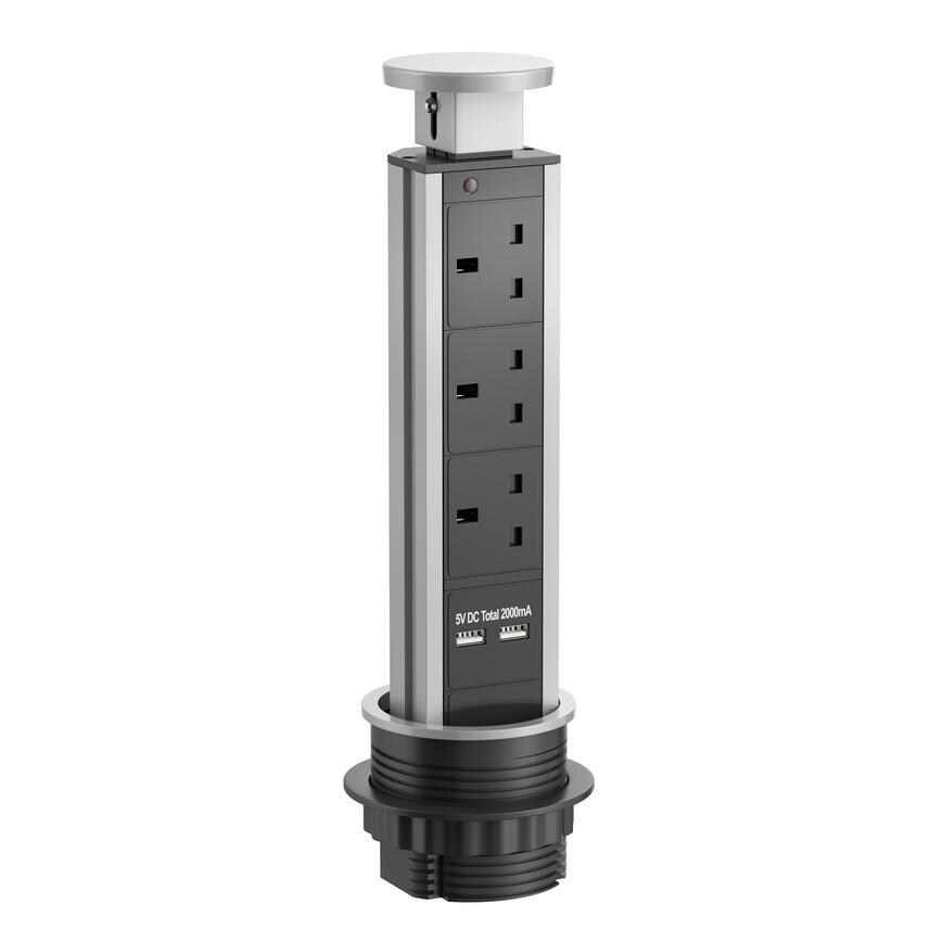 Raised Silver Pop-Up Socket