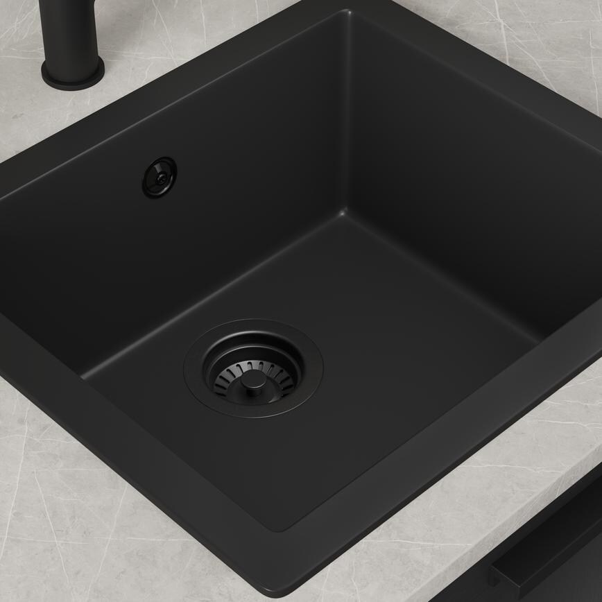 Strainer 1.0 Bowl Kit Bowl Round Overflow Black