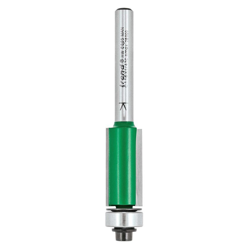 Trend 1/4" Shank 12.7mm x 25.4mm Bearing Guided Trimmer Router Cutter