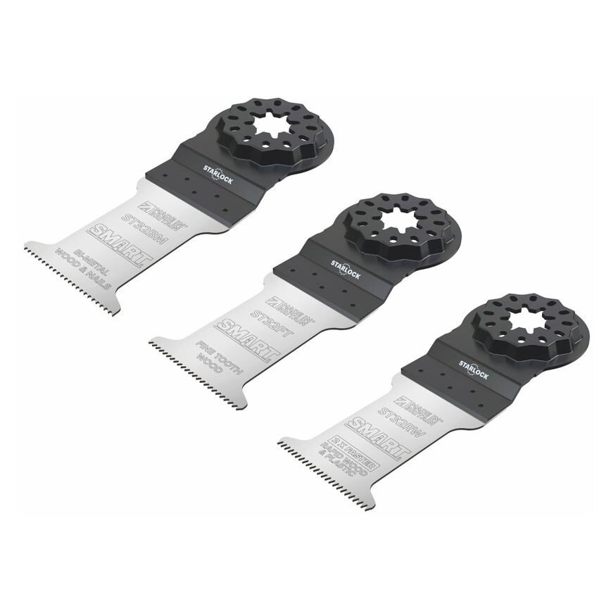SMART Starlock 3pc Blade Pack - 32mm Rapid Wood, 32mm Fine Tooth, 32mm Bi-Metal