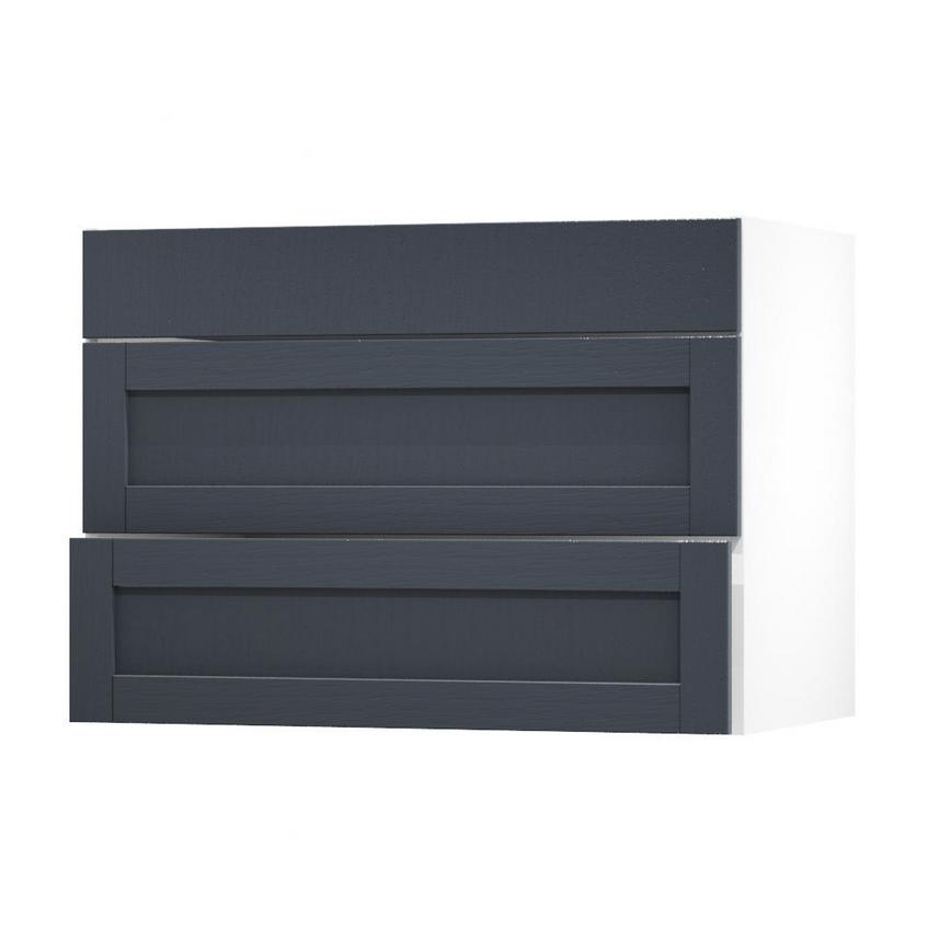 Allendale Navy 1000 Fridge Freezer Wall Door Open