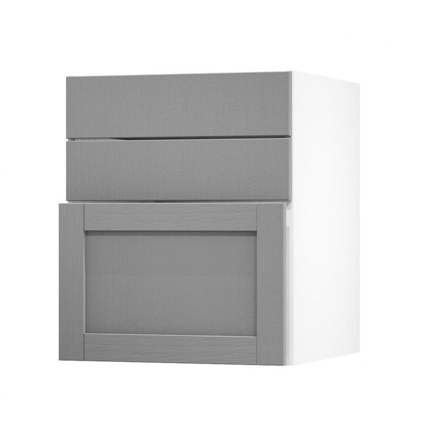 Allendale Slate Grey 600 Hob / Pan Drawer Door Open