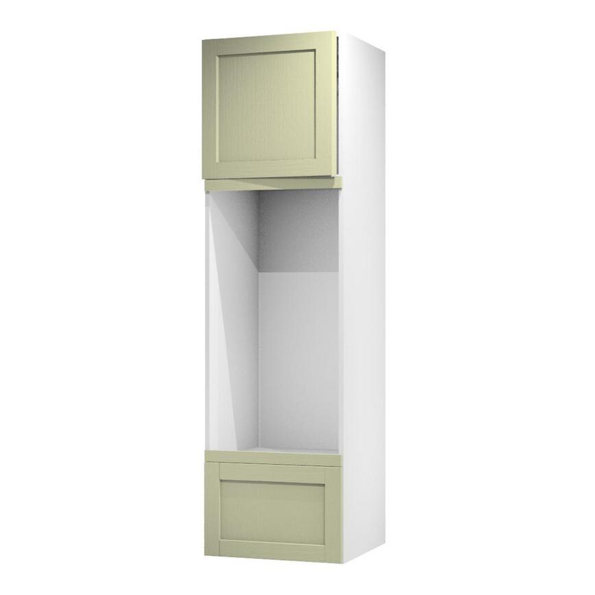 Allendale Sage Green 600 Tall Appliance Tower Door Open 570mm