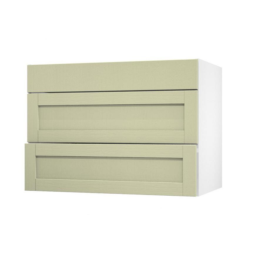 Allendale Sage Green 1000 Fridge Freezer Wall Door Open