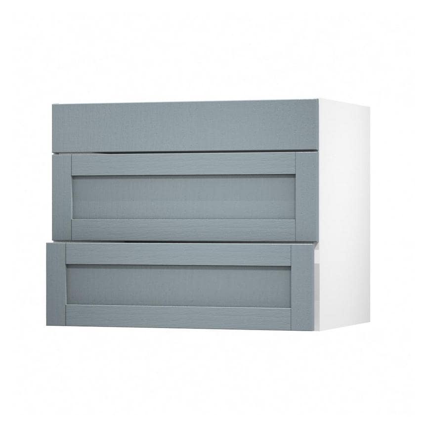 Allendale Dusk Blue 900 Pan Drawer Door Open