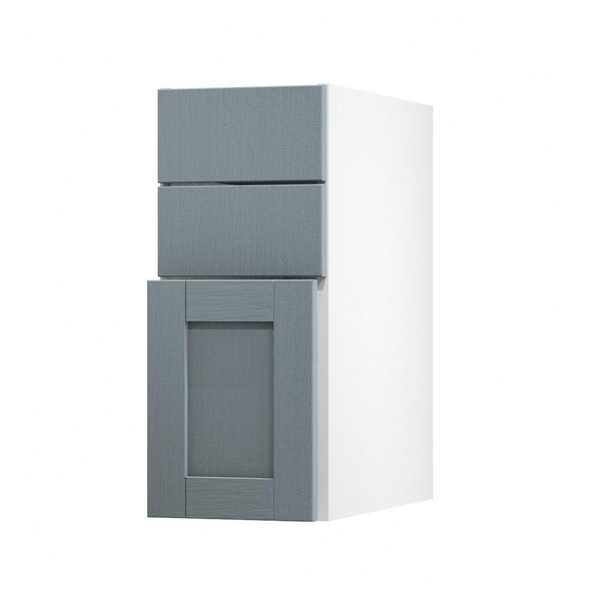 Allendale Dusk Blue 300 Pan Drawer Door Open