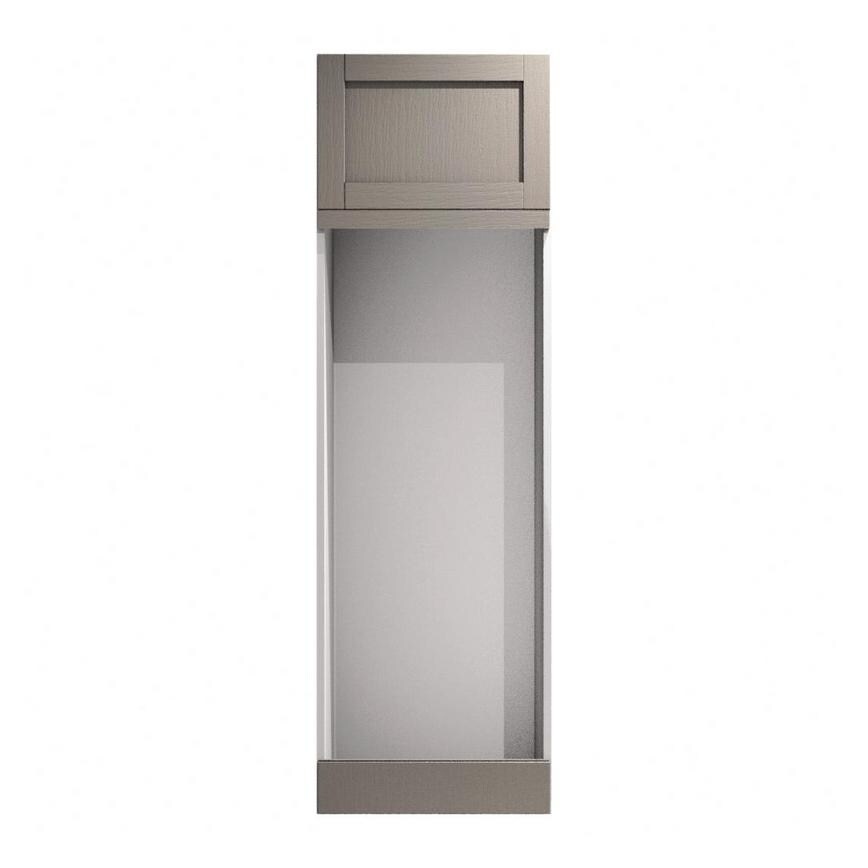 Allendale Pebble 141mm x 600mm Filler Panel Shown from the Front as Part of an Appliance Tower Unit