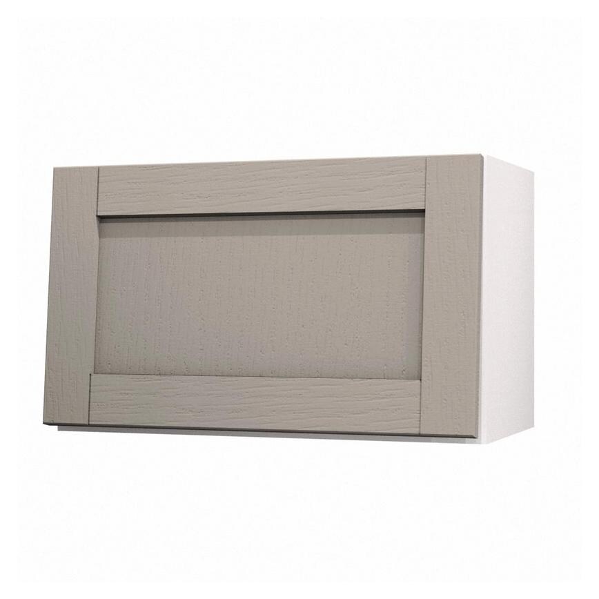 Allendale Pebble 600mm x 360mm Half Height Door Shown Open at an Angle as Part of a Drawer Unit