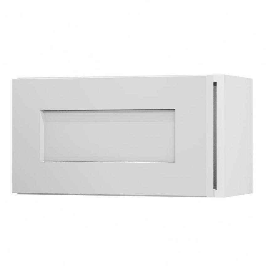 Chelford Dove Grey 600 Integrated Microwave Topbox Door Open