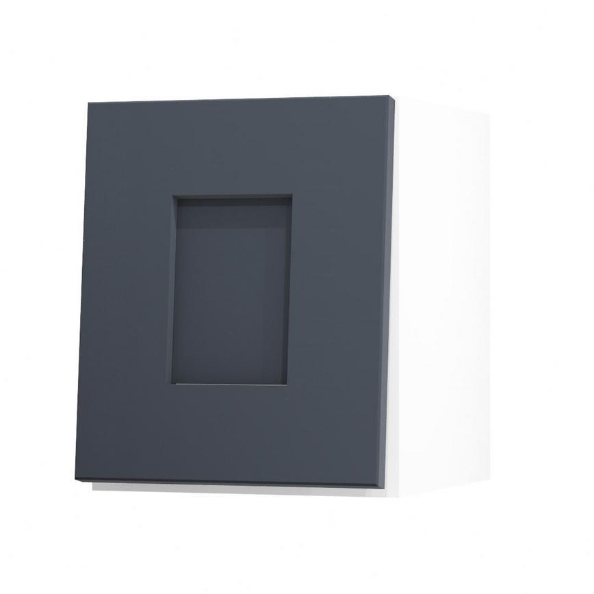 Chelford Navy 300 Half Height Door Open