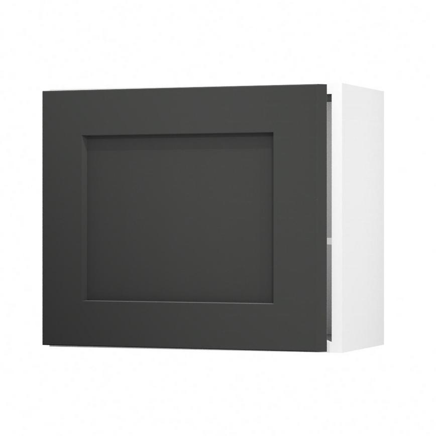 Chelford Charcoal 600 Tall Integrated Microwave Topbox Door Open
