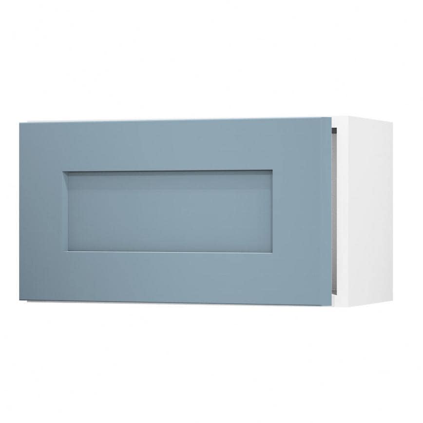 Chelford Dusk Blue 600 Integrated Microwave Topbox Door Open