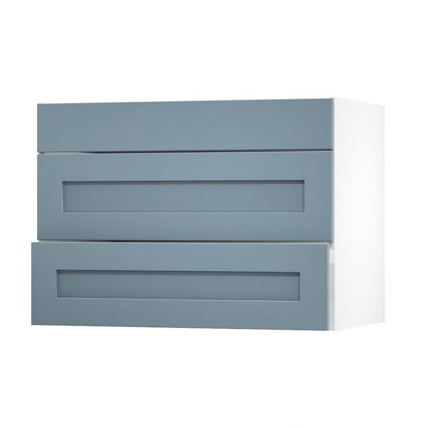 Chelford Dusk Blue 1000 Fridge Freezer Wall Door Open