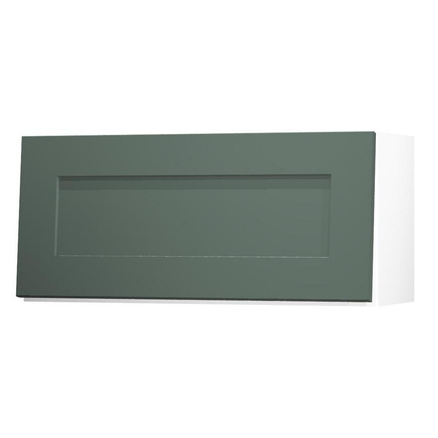 Chelford Fir Green 800 Half Height / Pan Drawer Door Open