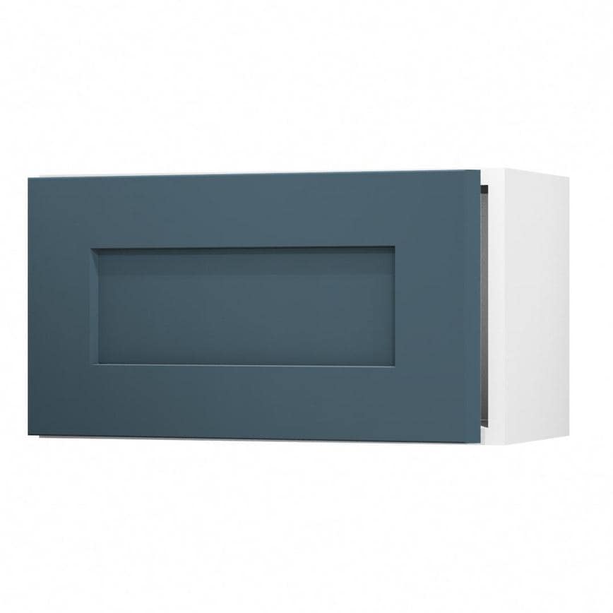 Chelford Marine Blue 600 Integrated Microwave Topbox Door Open