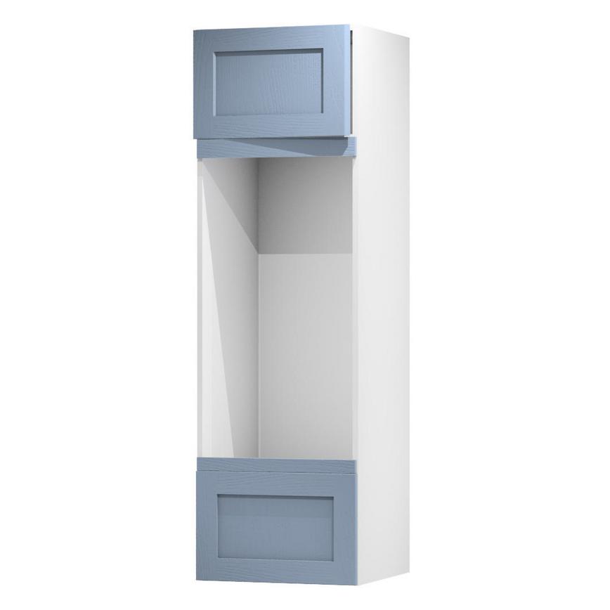 Chilcomb Dusk Blue 600 Appliance Tower Door Open 437mm