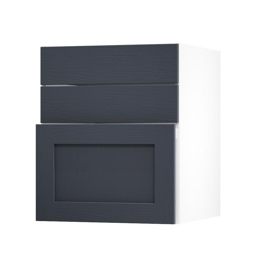 Chilcomb Navy 600 Hob / Pan Drawer Door Open