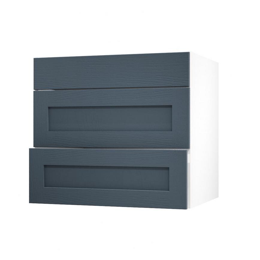 Chilcomb Navy 800 Pan Drawer Door Open