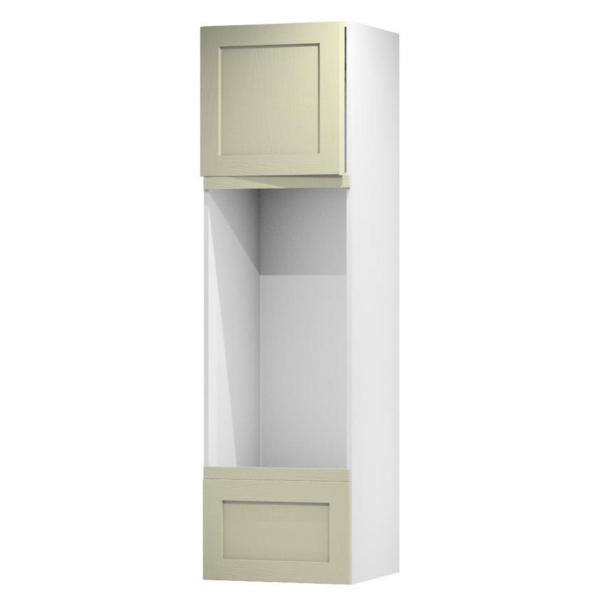 Chilcomb Sage Green 600 Tall Appliance Tower Door Open 570mm