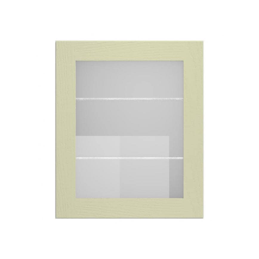Chilcomb Sage Green 600 Full Height Glass Door Cut Out