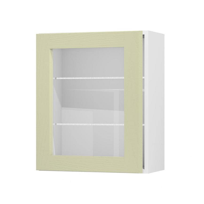 Chilcomb Sage Green 600 Full Height Glass Door Open