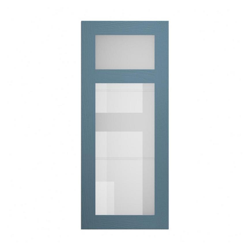 Chilcomb Marine Blue 500 Panelled Glass Dresser Door