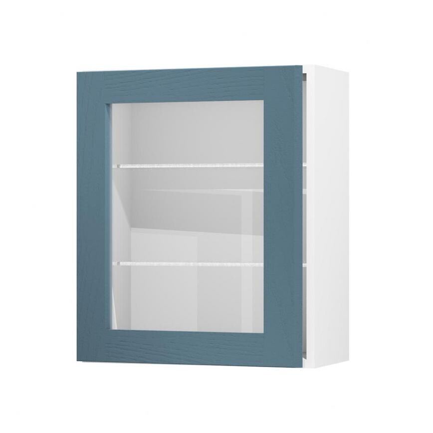 Chilcomb Marine Blue 600 Full Height Glass Glass Door Open