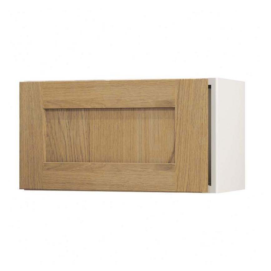 Chilcomb Oak 600 Integrated Microwave Topbox Door Open