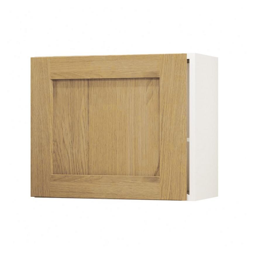 Chilcomb Oak 600 Tall Integrated Microwave Topbox Door Open