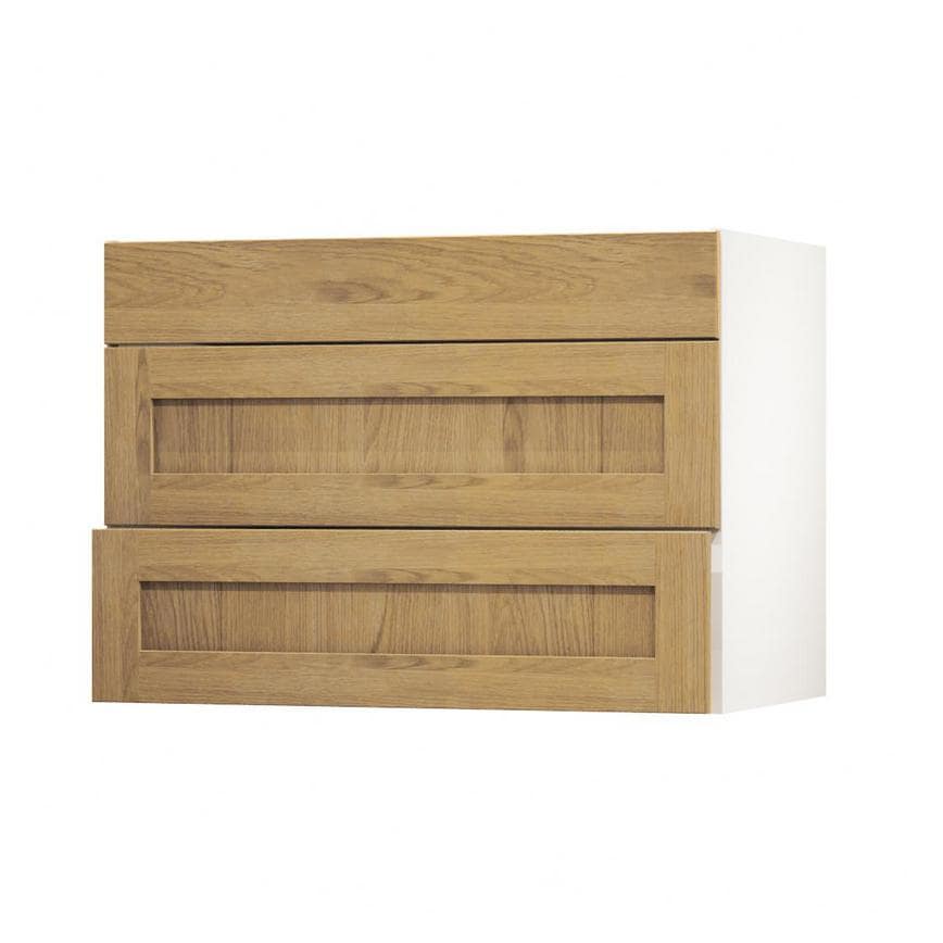 Chilcomb Oak 1000 Fridge Freezer Wall Door Open