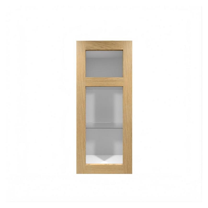 500mm x 1182mm Clear Glass Panelled Dresser Door Shown Closed from the Front