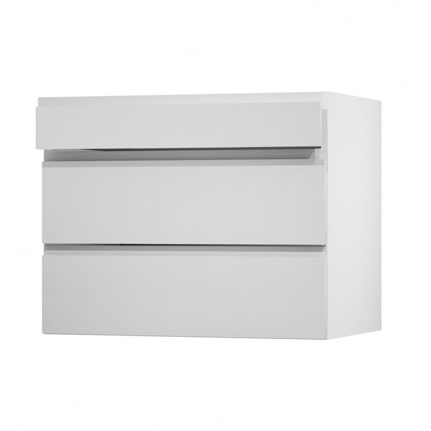Clerkenwell Gloss Dove Grey 900 Drawer Door Open